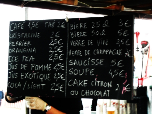 5 euros la saucisse